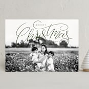 "Christmas Hand Lettering" - Holiday Cards in Pine Needle by Orasie - Front