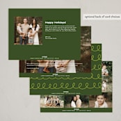 "Christmas Hand Lettering" - Holiday Cards in Pine Needle by Orasie - Back of Card Options