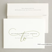 "Christmas Hand Lettering" - Holiday Cards in Pine Needle by Orasie - FREE Recipient Addressing