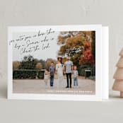 "A Savior is Born" - Holiday Cards in Snow by Liz Conley - Folded Card