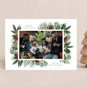 "Merry Holiday Greenery" - Holiday Cards in Holly by Brooke Chandler - Front