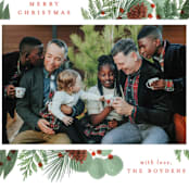 "Merry Holiday Greenery" - Holiday Cards in Holly by Brooke Chandler - Detail