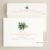 "Merry Holiday Greenery" - Holiday Cards in Holly by Brooke Chandler - FREE Recipient Addressing