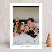 "Freshly Chic" - Holiday Cards in Coal by Nicoletta Savod - Front