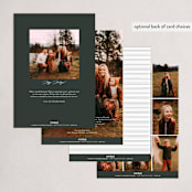 "Freshly Chic" - Holiday Cards in Coal by Nicoletta Savod - Back of Card Options