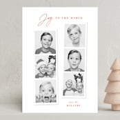 "joyful photo strips" - Holiday Cards in Ruby by Sarah Curry - Front
