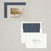 "Lined" - Holiday Cards in Denim by Meggy Masters - Assembled