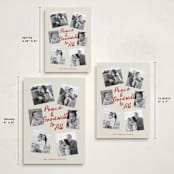 "Peace and Goodwill" - Holiday Cards in Berry by Louise Kay - Formats Available