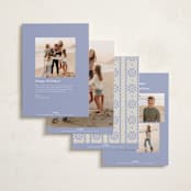 "Endless Joy" - Holiday Cards in Periwinkle by Annie Chan - Back of Card Options