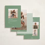 "Alpine" - Holiday Cards in Pistachio by Bayberry Kate - Back of Card Options