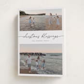 "Three Blessings" - Holiday Cards in Snowcap by Pixel and Hank - Folded Card
