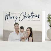 "A Signature Holiday" - Holiday Cards in Midnight by Liz Conley - Folded Card