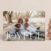 "Joyful Tidings" - Holiday Cards in Snowfall by Susan Asbill - Front