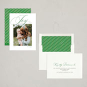 "Fancy Joy" - Holiday Cards in Pine by Pixel and Hank - Assembled