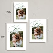"Fancy Joy" - Holiday Cards in Pine by Pixel and Hank - Formats Available
