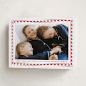 "Sweet Peppermint Frame" - Holiday Cards in Candy Cane by Alston Foster - Folded Card