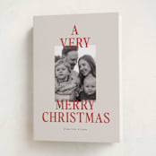 "a very merry Christmas" - Holiday Cards in Holly by Sara Hicks Malone - Folded Card