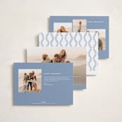 "Festive Greens" - Holiday Cards in French Blue by Alston Foster - Back of Card Options