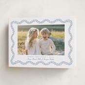 "Festive Greens" - Holiday Cards in French Blue by Alston Foster - Folded Card