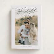 "Just Wonderful" - Holiday Cards in Blue Spruce by Heather Cairl - Folded Card
