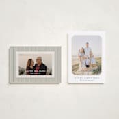 "Vintage Bevel" - Holiday Cards in Buttercream by Carolyn MacLaren - Photo Orientation Options