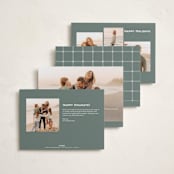 "Winter Daisy" - Holiday Cards in Fir by Wildfield Paper Co - Back of Card Options