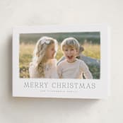 "Winter Daisy" - Holiday Cards in Fir by Wildfield Paper Co - Folded Card