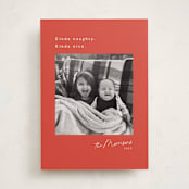 "Kinda" - Holiday Cards in Berry by Hudson meet Rose - Front