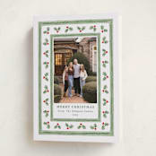 "Holly Berry Frame" - Holiday Cards in Snow by Lauren Jopling - Folded Card