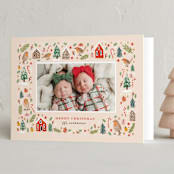 "christmas robin" - Holiday Cards in Berry by iamtanya - Folded Card