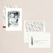 "Draped Garland" - Holiday Cards in Snow by Kaydi Bishop - Assembled