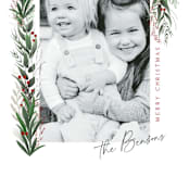 "Draped Garland" - Holiday Cards in Snow by Kaydi Bishop - Detail