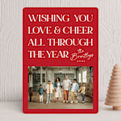 "Brimming" - Holiday Cards in Cherry by Snow and Ivy - Front