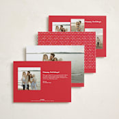 "Merry Christmas Script" - Holiday Cards in Holly Berry by Kristen Magee - Back of Card Options