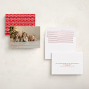 "Merry Christmas Script" - Holiday Cards in Holly Berry by Kristen Magee - Assembled