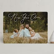 "delicate holiday script" - Holiday Cards in Cream by Baumbirdy - Front