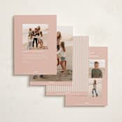 "pace" - Holiday Cards in Blush by Vera Lim - Back of Card Options