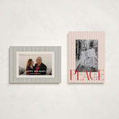 "pace" - Holiday Cards in Blush by Vera Lim - Photo Orientation Options
