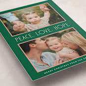 "Peaceful Pair" - Holiday Cards in Pine by Lindsay Megahed - Detail