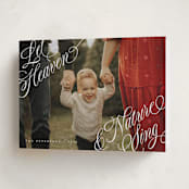 "Let Heaven & Nature Sing" - Holiday Cards in Snow by Stacy Maalouf - Folded Card
