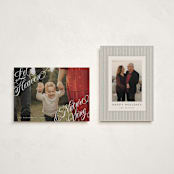 "Let Heaven & Nature Sing" - Holiday Cards in Snow by Stacy Maalouf - Photo Orientation Options