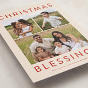 "Chic Blessings" - Holiday Cards in Poinsettia by Carolyn MacLaren - Detail