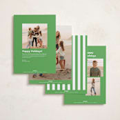 "Bright handwriting" - Holiday Cards in Fern by Cass Loh - Back of Card Options