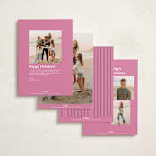 "Big Peace" - Holiday Cards in Candy by Baumbirdy - Back of Card Options