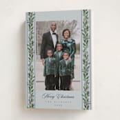 "evergreen garlands" - Holiday Cards in Winter Sky by Rebecca Durflinger - Folded Card