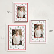 "Little Trees" - Holiday Cards in Candy Cane by Corinne Malesic - Formats Available