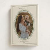 "Classic Oval Frame" - Holiday Cards in Champagne by Claire - Folded Card