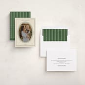 "Classic Oval Frame" - Holiday Cards in Champagne by Claire - Assembled