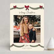 "Merry Mantle" - Holiday Cards in Berry by Ashley Iwafuchi - Front