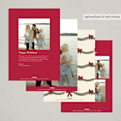 "Merry Mantle" - Holiday Cards in Berry by Ashley Iwafuchi - Back of Card Options